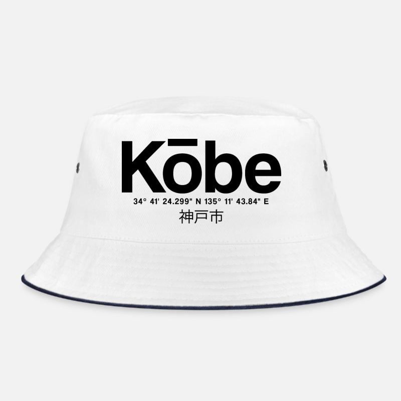 Kobe Japan Typography with Coordinates Bucket Hat