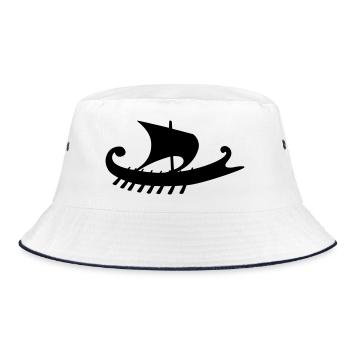 Empuriabrava Ship w - Bucket Hat - white/navy - Front