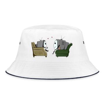 Television - Bucket Hat - white/navy - Front