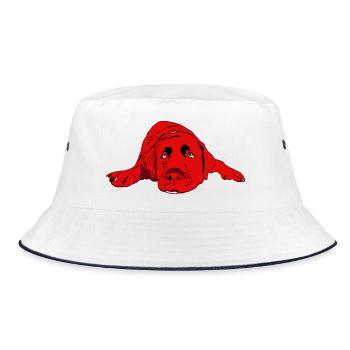 Labrador - Bucket Hat - Weiß/Navy - Vorne