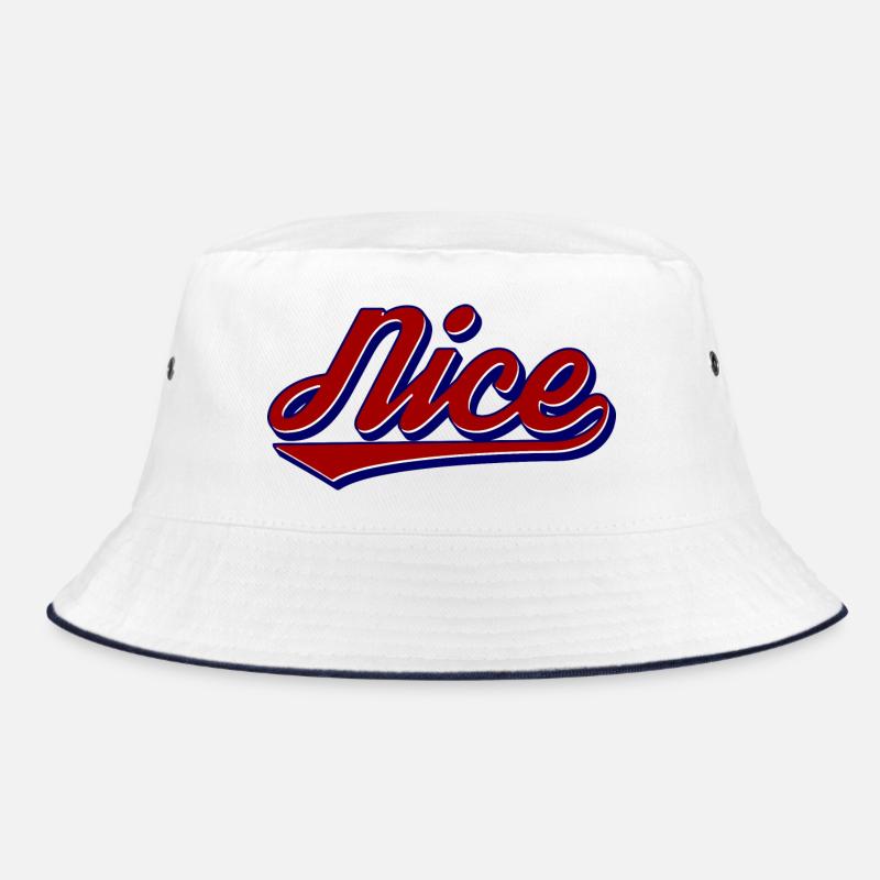 Nice Script Retro Logo Stil Bucket Hat