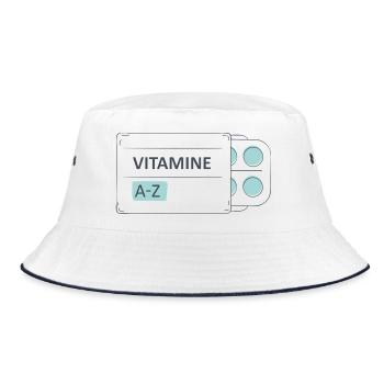 Medication pills tablets pack - Bucket Hat - white/navy - Front