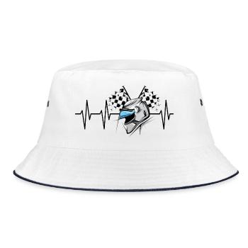 Casque de course Pulse Motorsport Heartbeat Symbol Casque - Bob - blanc/marine - Devant