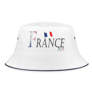 Flag France an elegant patriotic appearance - Bucket Hat - white/navy - Front