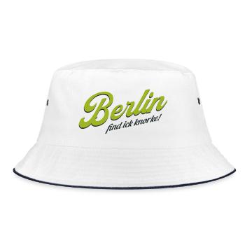 Berlin find ick knorke - Deutschland - Germany - Bucket Hat - Weiß/Navy - Vorne