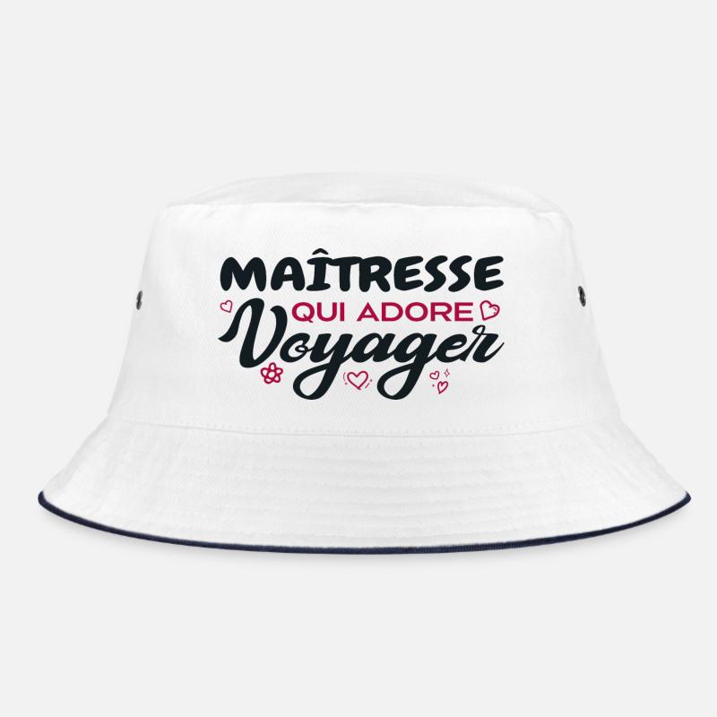 Maîtresse globe-trotteuse passionnée de voyages - Bob - blanc/marine
