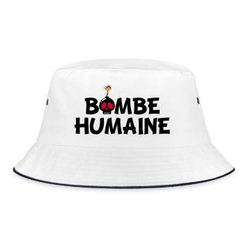 La bombe humaine - Bob - blanc/marine - Devant