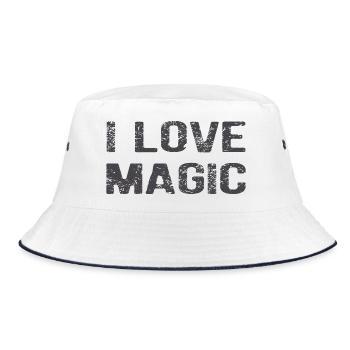 I Love Magic: The Art of Conscious Creation - Bucket Hat - white/navy - Front