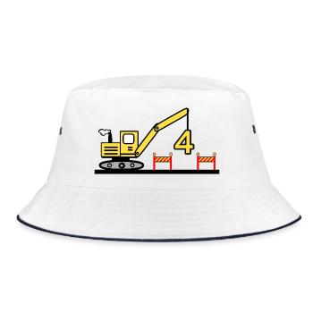 Excavatrice - Bob - blanc/marine - Devant