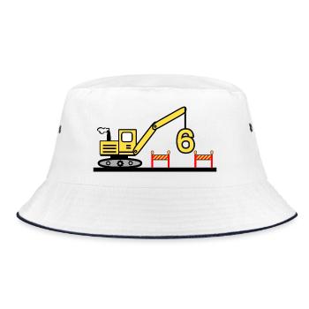 Excavatrice - Bob - blanc/marine - Devant