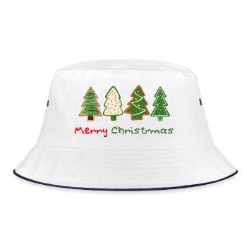 Merry Christmas 4 tree - Bucket Hat - white/navy - Front