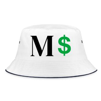 Lettre m dollar - Bob - blanc/marine - Devant