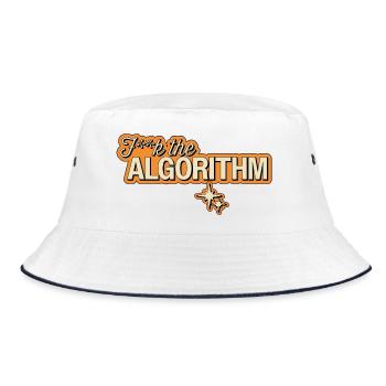 Fk the Algorithm – Digital Rebellion - Bucket Hat - white/navy - Front