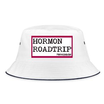 MENOPAUSE HORMONE WECHSELJAHRE - Bucket Hat - Weiß/Navy - Vorne