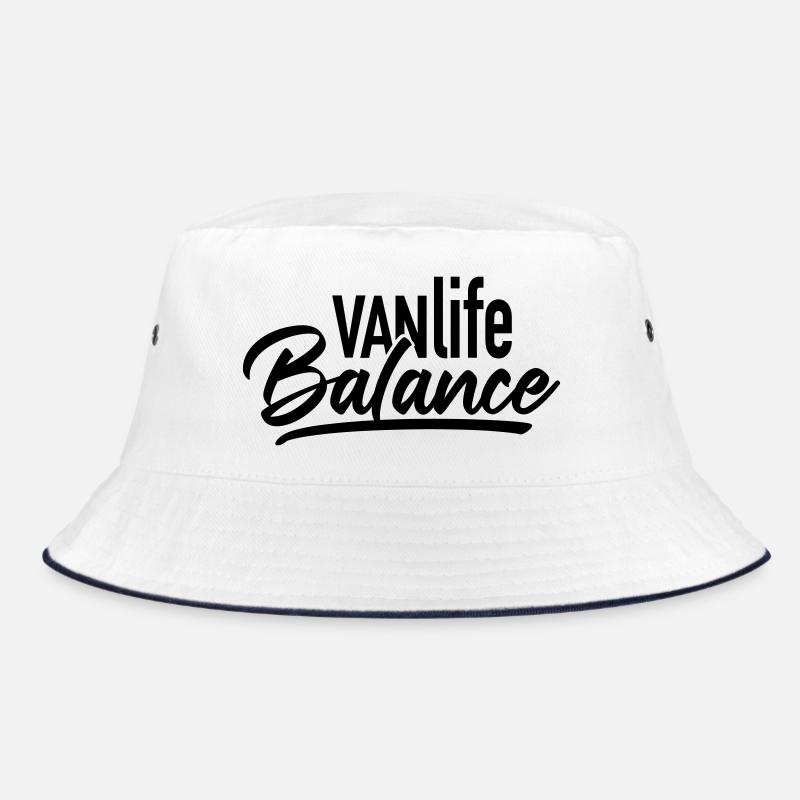 VANlifeBalance - Bucket Hat - white/navy