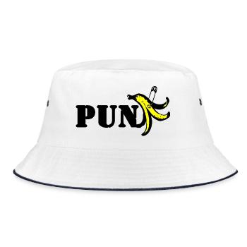 Punk Banana The Monkey Dance - Bucket Hat - white/navy - Front