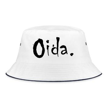 Oida österreich Mundart Dialekt - Bucket Hat - Weiß/Navy - Vorne