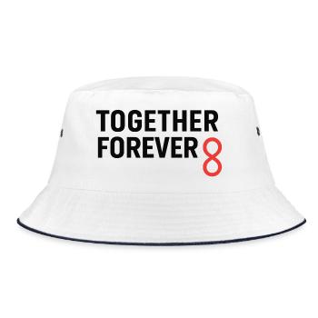 Unity Infinity Connection Design - Bucket Hat - white/navy - Front