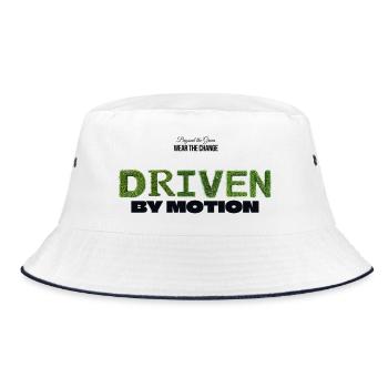 Driven by Motion - Bucket Hat - Weiß/Navy - Vorne