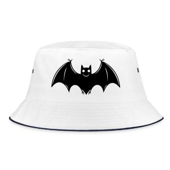 Bat - Bucket Hat - white/navy - Front