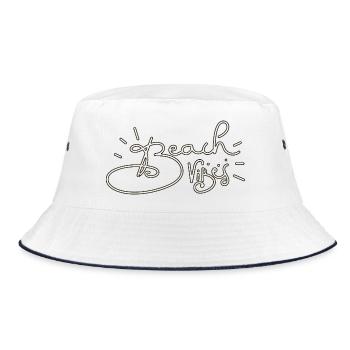 Summer Beach Crew Logo - Bucket Hat - white/navy - Front