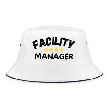 Facility Manager - Bucket Hat - Weiß/Navy - Vorne