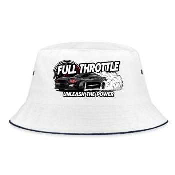 Full Throttle: Unleash The Power - Bucket Hat - white/navy - Front