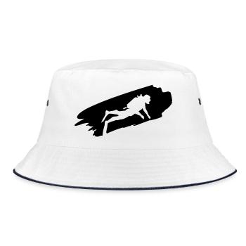 Diver - Diving - Diving Gifts - Bucket Hat - white/navy - Front