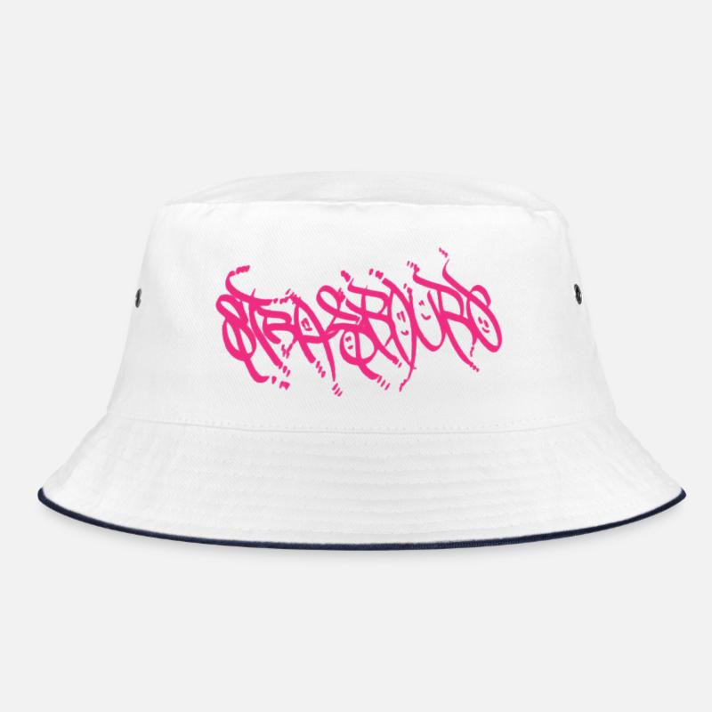 Pink Strasbourg Graffiti Lettering Bucket Hat