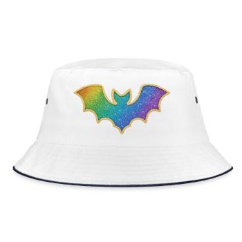 Chauve-souris arc-en-ciel paillettes - Bob - blanc/marine - Devant