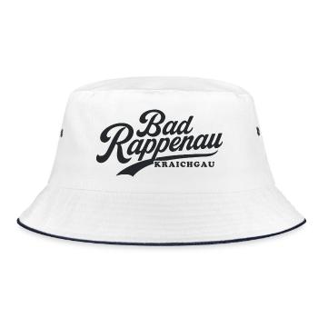 Bad Rappenau Schriftzug Vintage Style - Bucket Hat - Weiß/Navy - Vorne