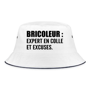 Bricoleur : expert en colle et excuses - Bob - blanc/marine - Devant