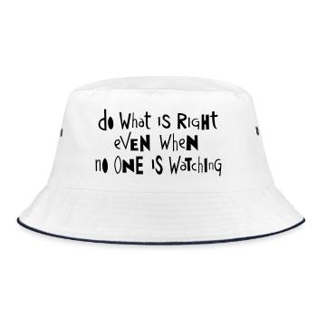 Do what ... by Cean - Bucket Hat - white/navy - Front