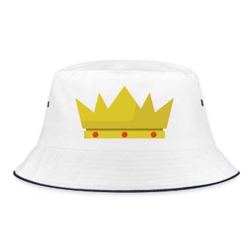 Crown - Bucket Hat - white/navy - Front