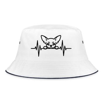 Chihuahua Heartbeat – Petit chien - Bob - blanc/marine - Devant