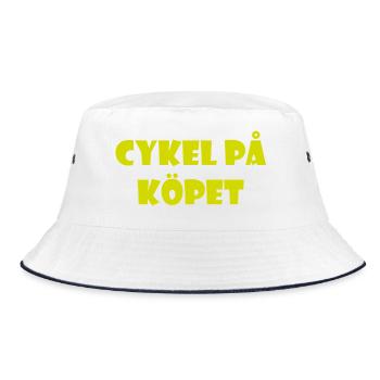 Talking Duva – Gothenburg humor - Bucket Hat - white/navy - Front
