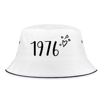 1976 - Bucket Hat - Weiß/Navy - Vorne