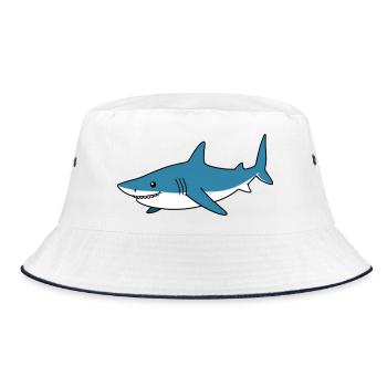 Requin Cartoon Bleu – Ami côtier - Bob - blanc/marine - Devant