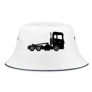 Semi-trucks - Bucket Hat - white/navy - Front