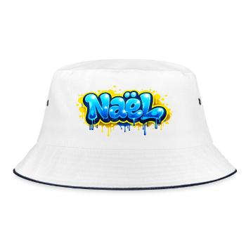 NAEL GRAFFITI NAME FOR PERFECT GIFT PRINTABLE  - Bob - blanc/marine - Devant