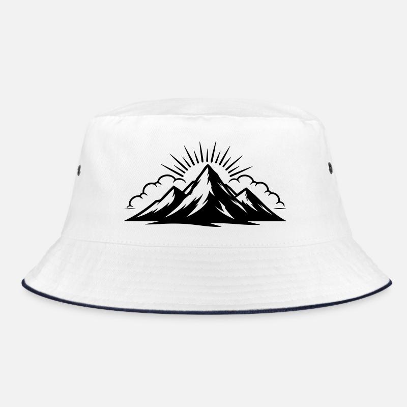Mountains Clouds Peaks Bucket Hat