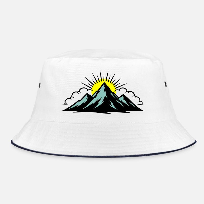 Berge Wolken Gipfel Bucket Hat