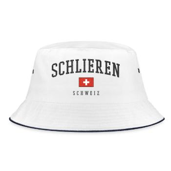 Schlieren – Swiss identity from Zurich - Bucket Hat - white/navy - Front
