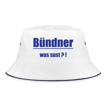 Graubünden What Sust?! - Bucket Hat - white/navy - Front