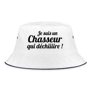 Je suis un chasseur qui déchire - Bob - blanc/marine - Devant