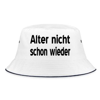 Age - Bucket Hat - white/navy - Front