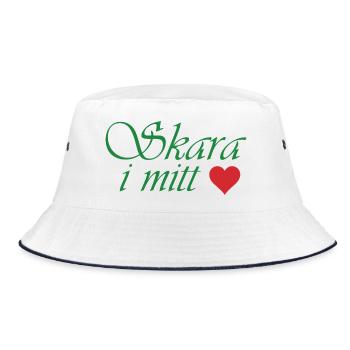 Crowd in my heart - Bucket Hat - white/navy - Front