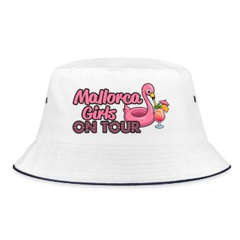 Mallorca, On Tour - Bucket Hat - white/navy - Front