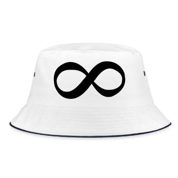 infinite - Bucket Hat - white/navy - Front