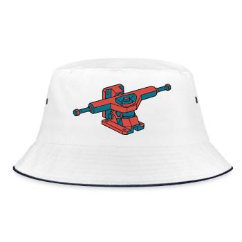 Rugged Skateboard Axle Skater - Bucket Hat - white/navy - Front